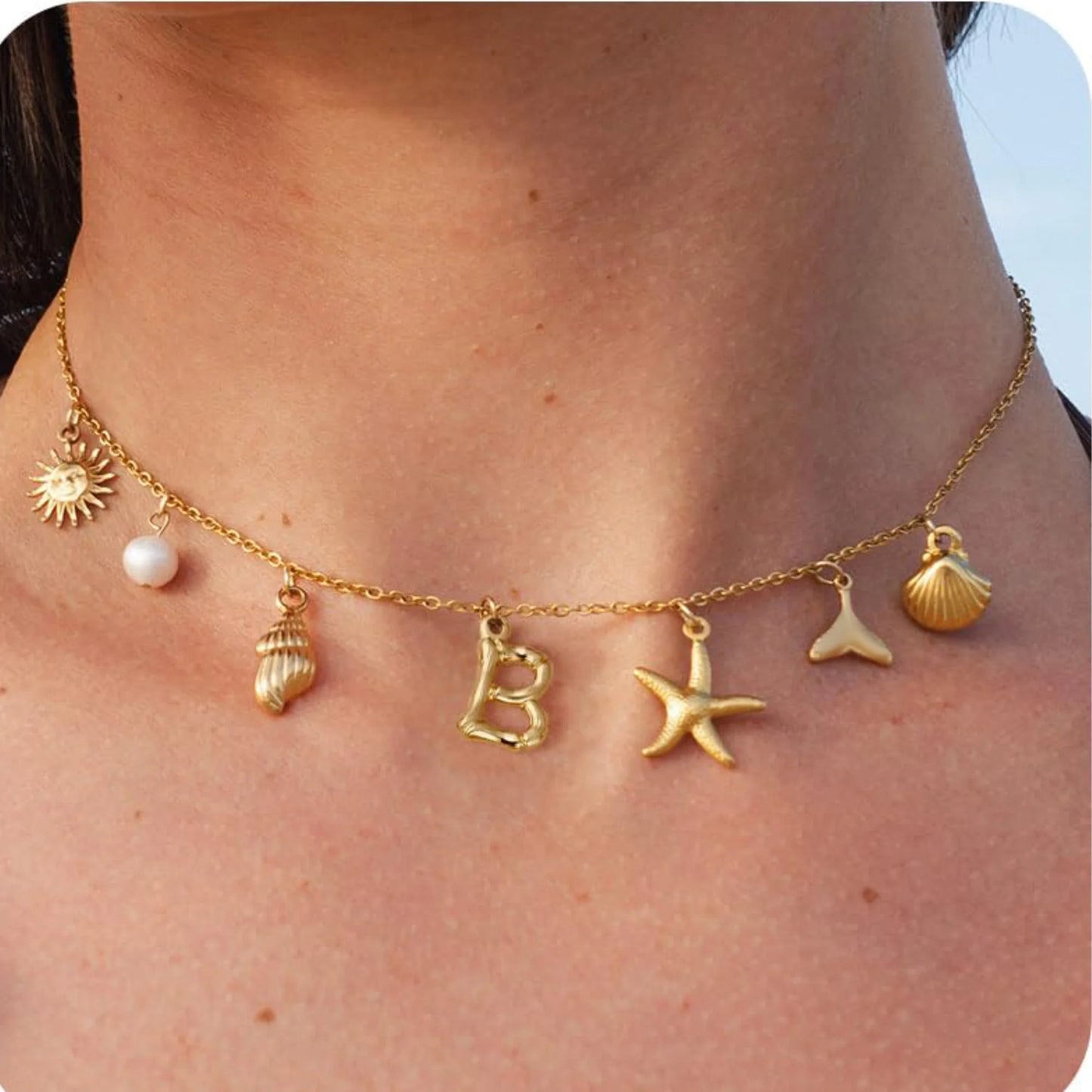 Collier MHS.SUN Étoile de Mer – Plaqué Or & Résistant à l’Eau