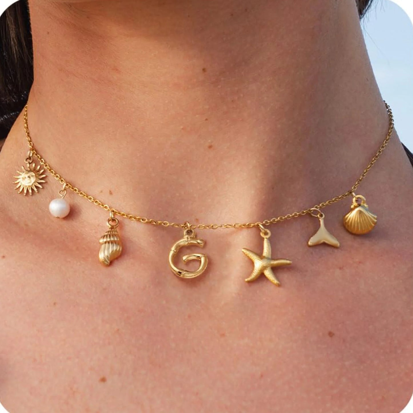 Collier MHS.SUN Étoile de Mer – Plaqué Or & Résistant à l’Eau