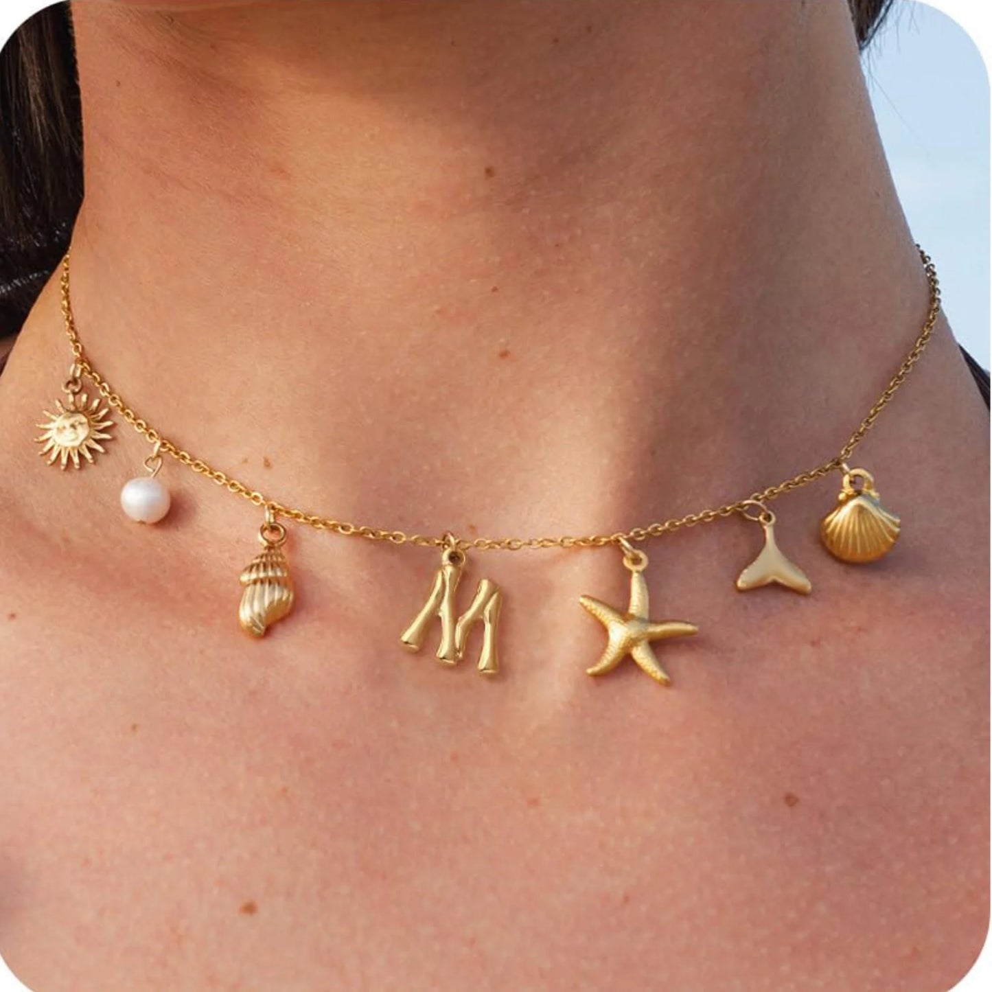Collier MHS.SUN Étoile de Mer – Plaqué Or & Résistant à l’Eau