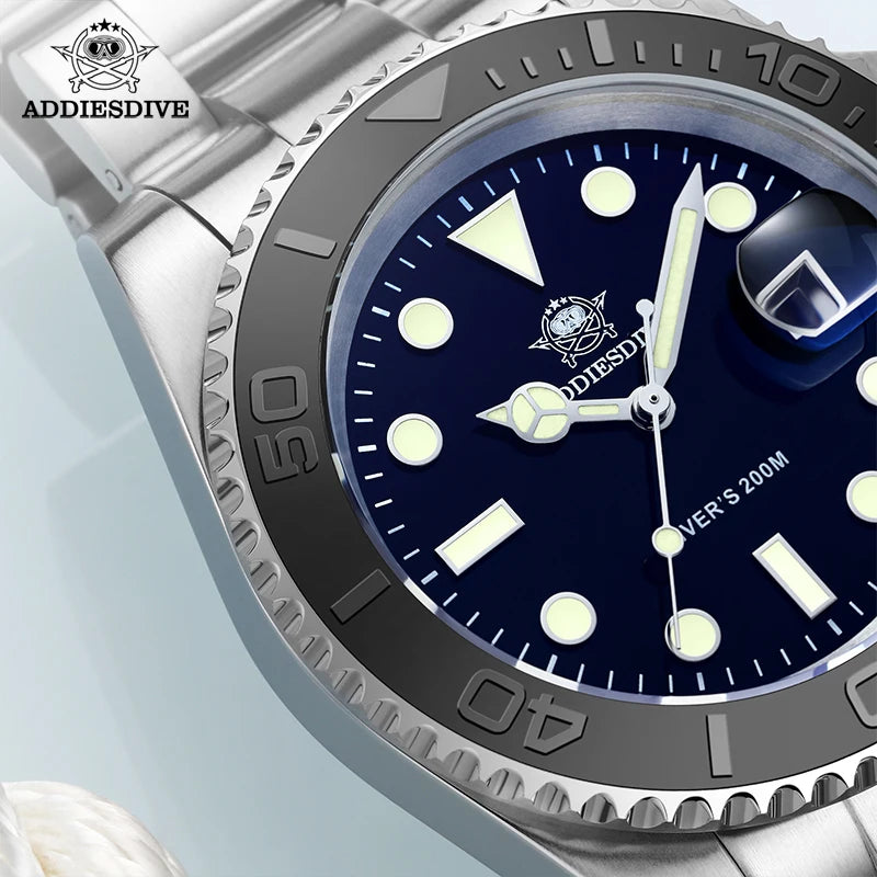 ADDIESDIVE H3 – Montre de Plongée Homme de Luxe en Acier Inoxydable