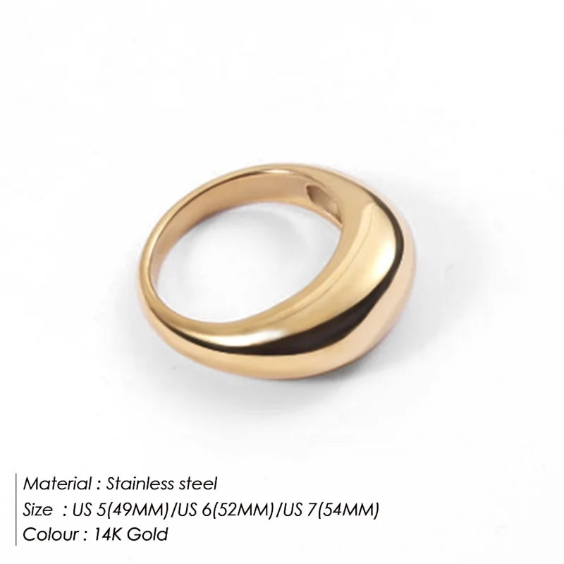 Bague Minimaliste en Acier Inoxydable – Design Géométrique et Épuré