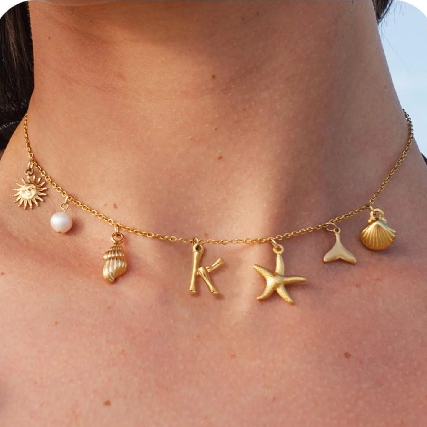 Collier MHS.SUN Étoile de Mer – Plaqué Or & Résistant à l’Eau