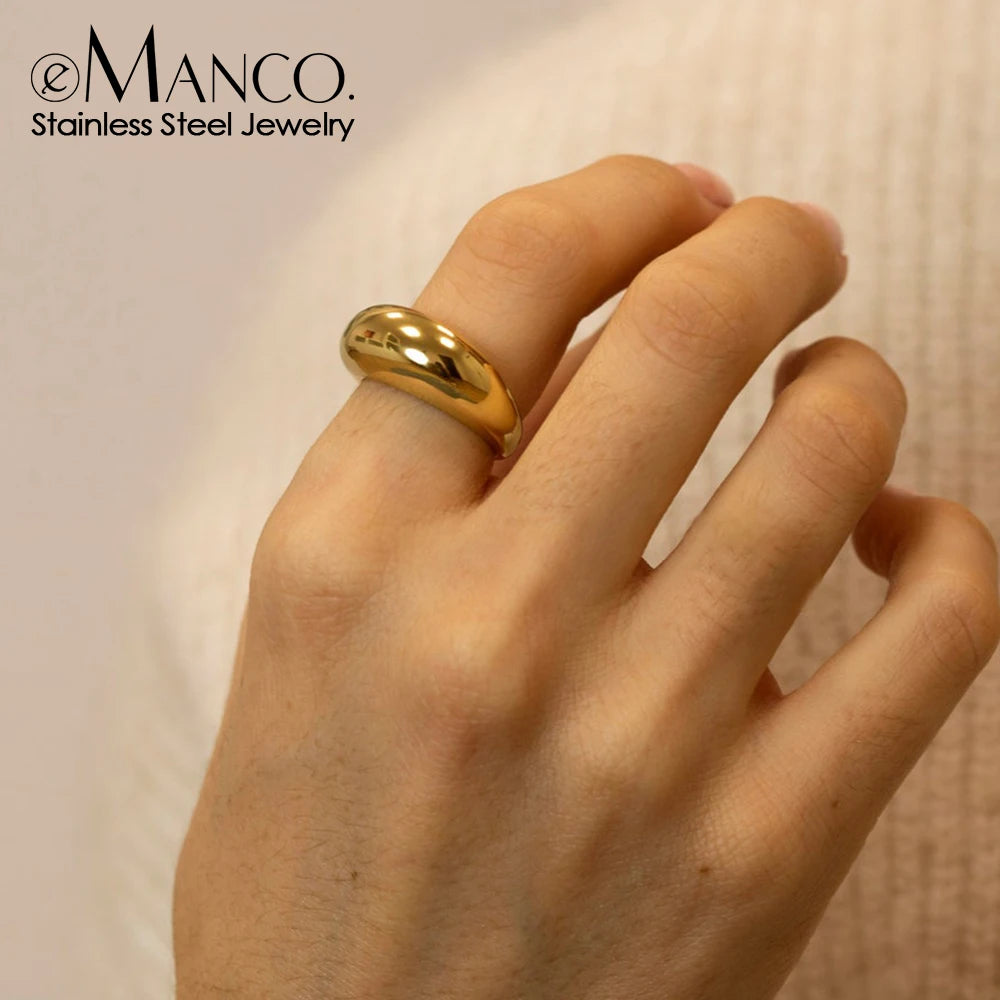Bague Minimaliste en Acier Inoxydable – Design Géométrique et Épuré