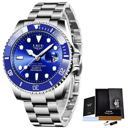 LIGE Profondeur 30 – Montre de Plongée de Luxe pour Homme