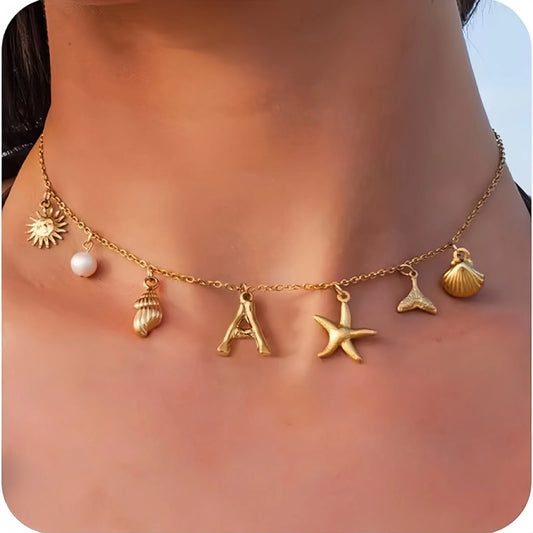 Collier MHS.SUN Étoile de Mer – Plaqué Or & Résistant à l’Eau