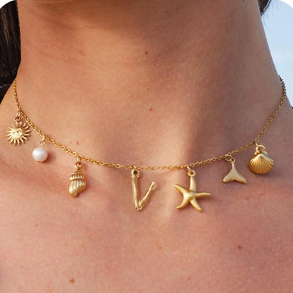Collier MHS.SUN Étoile de Mer – Plaqué Or & Résistant à l’Eau