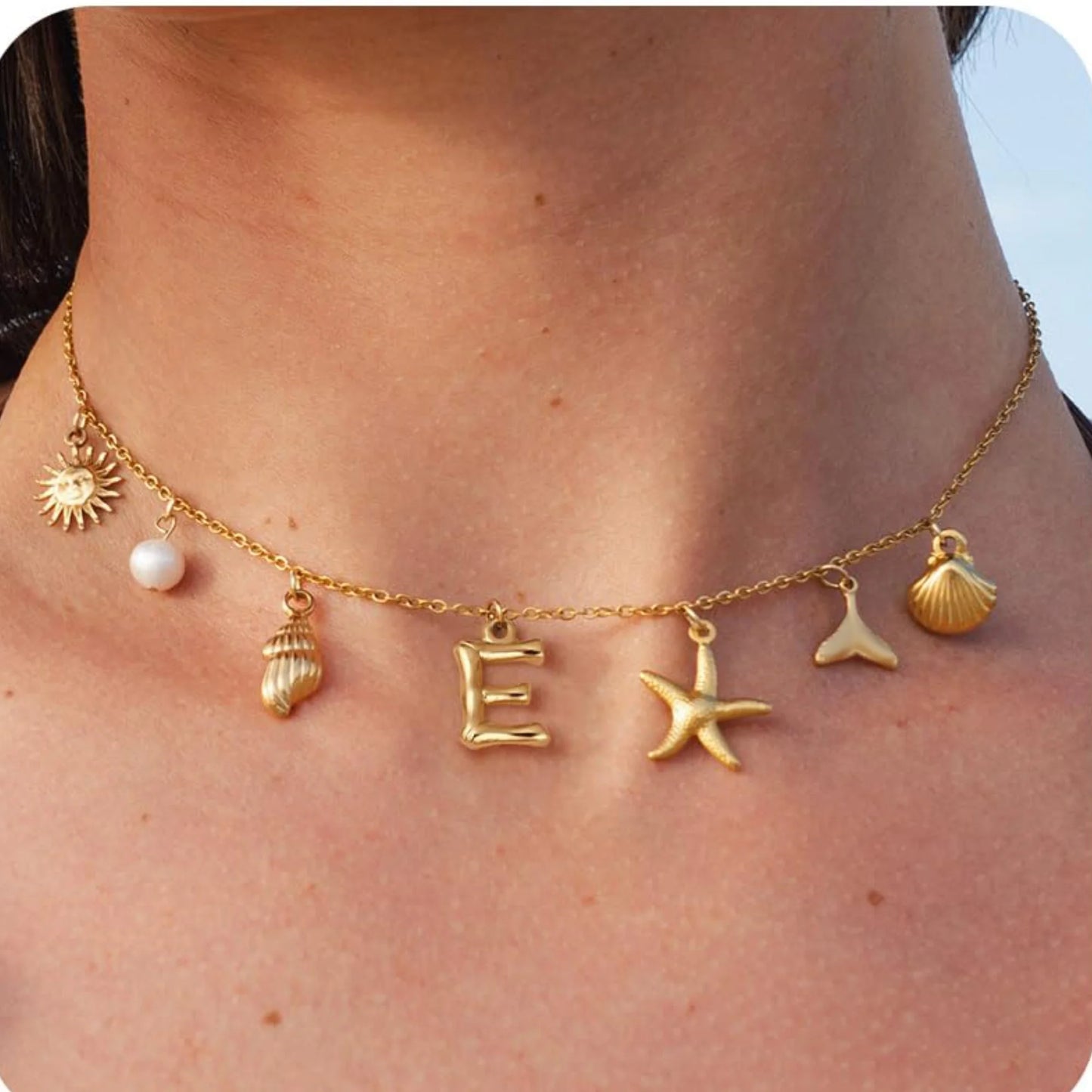 Collier MHS.SUN Étoile de Mer – Plaqué Or & Résistant à l’Eau