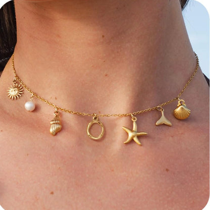 Collier MHS.SUN Étoile de Mer – Plaqué Or & Résistant à l’Eau