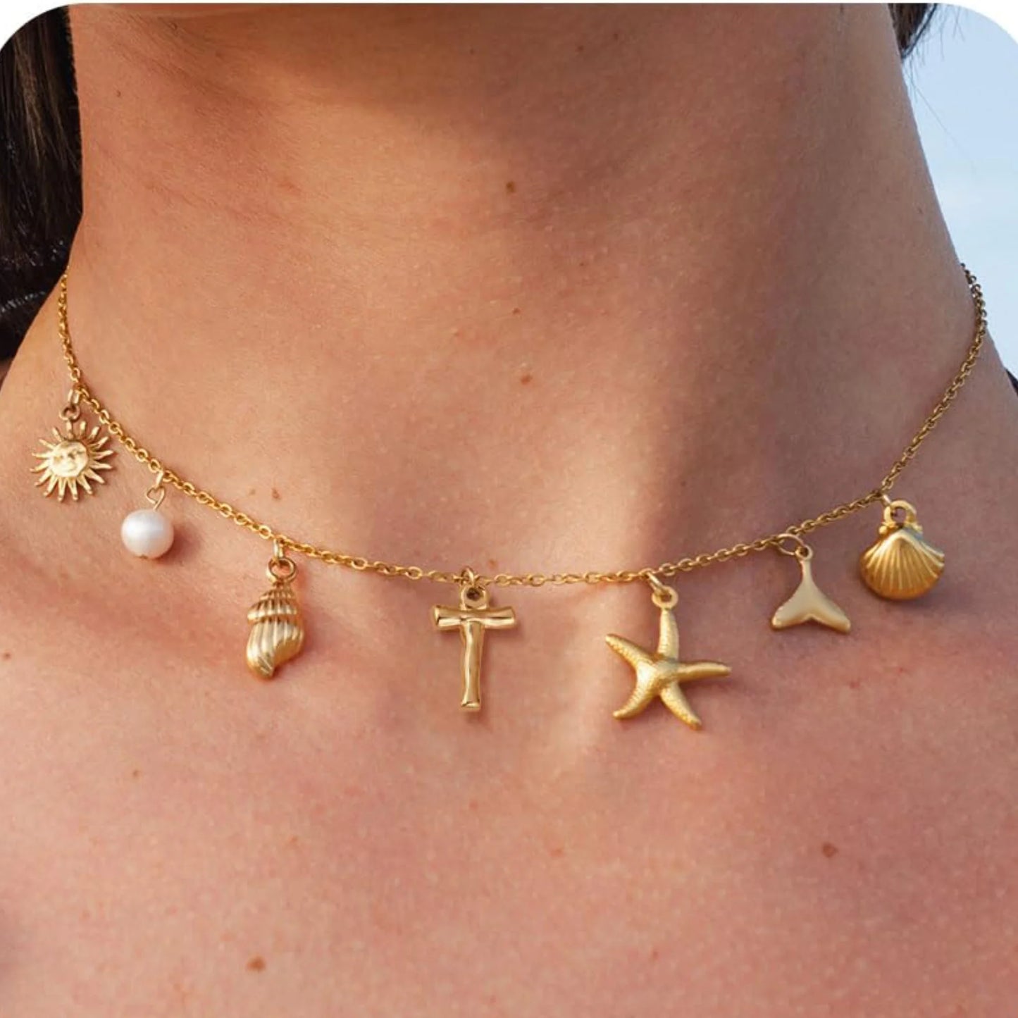 Collier MHS.SUN Étoile de Mer – Plaqué Or & Résistant à l’Eau