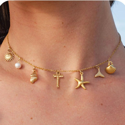 Collier MHS.SUN Étoile de Mer – Plaqué Or & Résistant à l’Eau