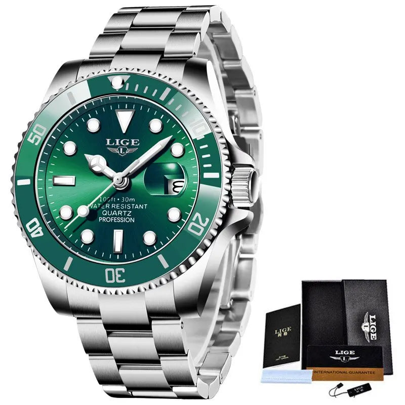 LIGE Profondeur 30 – Montre de Plongée de Luxe pour Homme