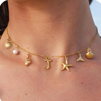 Collier MHS.SUN Étoile de Mer – Plaqué Or & Résistant à l’Eau