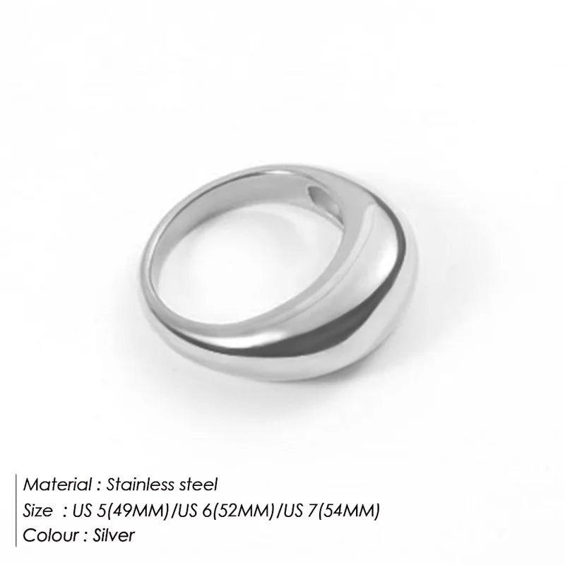 Bague Minimaliste en Acier Inoxydable – Design Géométrique et Épuré
